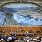 L'initiative de l'UDC "Pas de Suisse à 10 millions!" a occupé le Conseil national pendant de nombreuses heures. KEYSTONE/ALESSANDRO DELLA VALLE